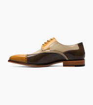 Stacy Adams Plaza Modified Cap Toe Oxford Shoes Leather Olive Multi 25608-302 image 5