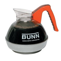 BUNN 64 Oz. Easy Pour Decanter, Orange Handle 06101.0101 - S / S Bottom - $49.44