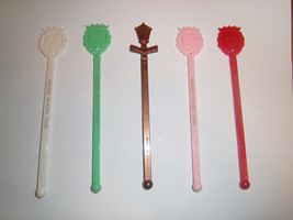 Hotel Touraine Boston MA Five Swizzle Sticks Drink Stirrers Beacon USA 2 Designs - £7.12 GBP