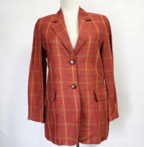 Petite Sophisticate Womens Red Blazer Jacket size 2P linen/rayon - £19.61 GBP