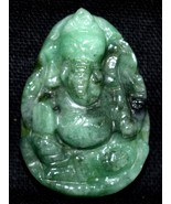 Lord Ganesha In Natural Emerald - 26.70 carats - Lab certified - $2,695.15 MXN