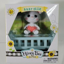 Honey Bee Acres BABY OLLIE Flocked Mouse with Cradle NIB Honeybee Miniature - $10.44