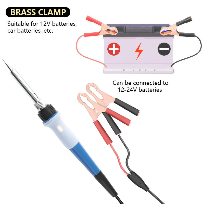 DC 12V Cermanic Heating Core 72W Electrical Soldering  Car Head Clip For Most Of - £42.53 GBP