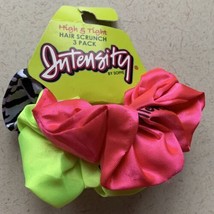 (3) Intensity Girls Softball Sport High And Tight Hair Scrunchies Ribbon... - £3.97 GBP