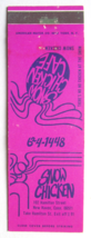 Snow Chicken Cafe - New Haven, Connecticut Restaurant 20 Strike Matchbook Cover - £1.38 GBP