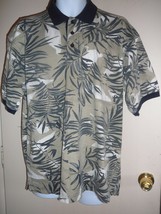 Men&#39;s Golf Hawaiian Shirt Short Sleeve Style O Slip Over Head Size Large - £6.64 GBP
