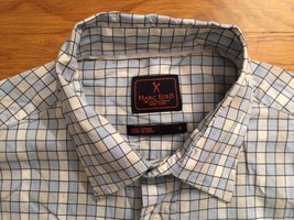 Baxter Brown White Checkered Long Sleeve Button Up Down Front Shirt Extr... - $29.99