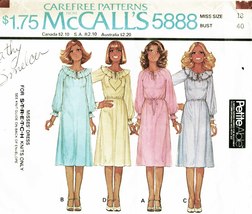 Misses' PULLOVER (Stretch) DRESS Vintage 1977 McCall's Pattern 5888 Size 18 - £9.59 GBP