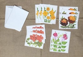 Vintage Current Garden Glory Blank Notecard Set Flowers Artist Needham - $9.90