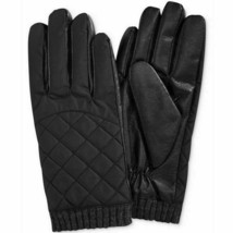 Isotoner Black Mens Quilted Tech Smar Touch Therm Aflex Winter Gloves L - £19.57 GBP