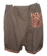 Ecko Unltd Mens Shorts Khaki Size 38 Animal Print pocket Bermuda Casual - £16.33 GBP