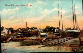 Rockland, Maine - Maine Shipyard Antique PRE-1915 Postcard BK64 - £5.53 GBP