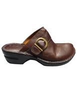 Born Concept Mules Clogs Womens Size 9M Brown Comfort Block Heel Buckle ... - $37.94