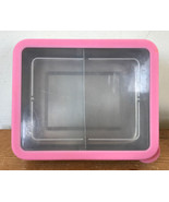 Set Pair 2 Pottery Barn Kids Pink Gray Divided Bento Box Food Storage Co... - £31.45 GBP