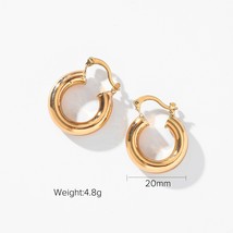 Trendy Simple Plain Gold Color Brass Hoop Earrings Small Big Circle Hoops CC Hug - $9.84