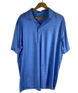 Under Armour XL Polo Shirt Mens Crystal Lake Blue Knit Loose Fit Short S... - $670.04 MXN