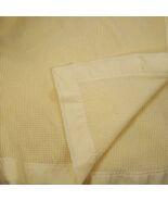Baby Morgan Baby Blanket Thermal Waffle Weave nylon Satin Trim butter Ye... - €85,98 EUR