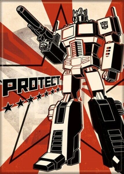 Transformers Animated Series Protect Optimus Prime Refrigerator Magnet U... - $3.99