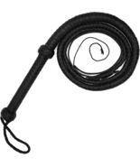 Genuine Leather Bull Whip 4–8 feet Black 12 Plait Horse Training Riding Pro - $25.11+