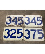 Lot of 4 Metal Road signs 375 345 325 Highway Blue White - $74.25