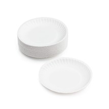 Paper Plates - Uncoated White Plate - Use For Foodware, Events, Activities, Craf - £9.10 GBP