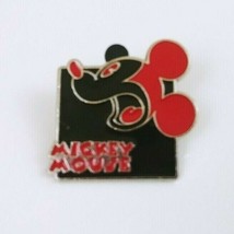 2012 Disney Black And Red Mickey Mouse Head Square Trading Pin - £3.48 GBP