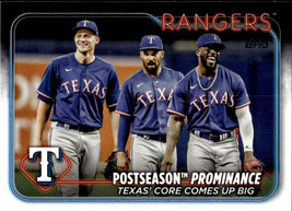 2024 Topps #656 Postseason Prominence NM-MT Rangers ID:71031 - $2.96