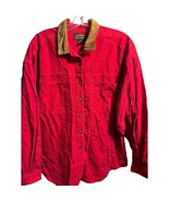Eddie Bauer Vintage Men’s XL Red Long Sleeve Button Down Chamois Cotton ... - $40.62 CAD