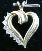 Vintage 10K Yellow Gold &amp; Diamond Heart Pendant 4.0 Grams - $349.00