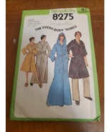 Simplicity #8275 Adult Every Body Terry Cloth Bathrobe Pattern Size Larg... - $218.59 MXN