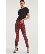 Women&#39;s 7 For All Mankind High Waisted Ankle Skinny Jeans in Red Cheetah... - £56.08 GBP