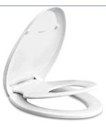 Family Toilet Seat Elongated, Built-in Elongated Baby Seat White - $44.54