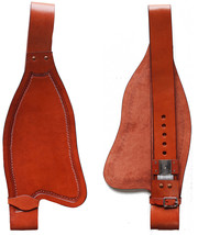Horse Western Adult Tooled  Tan Leather Replacement Saddle Fenders 5214DT - $64.34