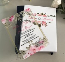 Free Design Elegant invitaitons,Acrylic invitations card,Acrylic Wedding... - $14.00+