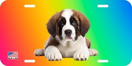 Saint Bernard Puppy Dog Can Personalize Novelty Metal License Plate E - £7.15 GBP+