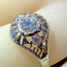 Earth mined Diamond Deco Platinum Engagement Ring Antique Gatsby Era Solitaire 5 - $7,208.30 CAD