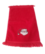 Christmas Holiday Red Hand Tea Towel Santa Face - £5.52 GBP