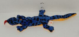 Ty Lizzy The Lizard 6" Beanie baby babies plush toy Purple Orange - $9.85