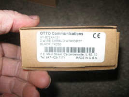 NEW Otto Kenwood 2-Wire Earbud Piece Black Palm Mic Kit # V1-B22KA131 TK250 - $30.72