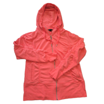 Champion elite women&#39;s jacket hoodie zip neon orange large casual - $25.60 CAD