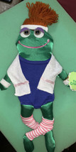 Jane Ponda Fronda Croakettes Plush Stuffed Doll Frog 1983 w/ Tags - £11.52 GBP