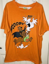 Cartoon Network Vtg 2000 Y2K Scooby Doo Orange Halloween Boo T-Shirt Mens 2XL - £45.37 GBP