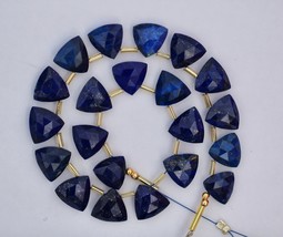 Natural, 20 piece faceted fancy heart shape lapis lazuli gemstone briolette bead - £60.31 GBP