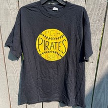 Pittsburgh Pirates PGH 1887 Baseball Design Adult XL Black S/S T-Shirt MLB - £11.73 GBP