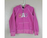 Baby Gap Girl&#39;s Full Zip Fleece Hoodie Size 5 Yrs Pink QB21 - £7.50 GBP