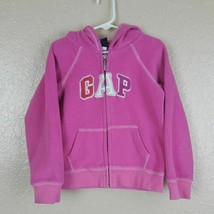 Baby Gap Girl&#39;s Full Zip Fleece Hoodie Size 5 Yrs Pink QB21 - £7.38 GBP