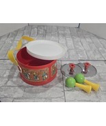 1979 #921 Fisher Price Drum Instruments Maracas and Cymbals with Strap - $475.79 MXN