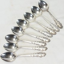 Towle Antique Flutes Oval Soup Spoons Silverplate 6.875&quot; Lot of 8 - £62.46 GBP
