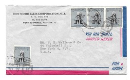Haiti Airmail Cover 1957 Port Au Prince to New York US Scott# 409 - £3.90 GBP