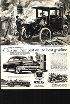 1953 vintage ad for Ethyl Gasoline-Earthquake fire 1806 nostalgic b5 - $21.21